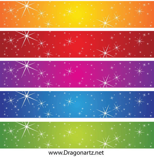 Stars Banner Vector Free