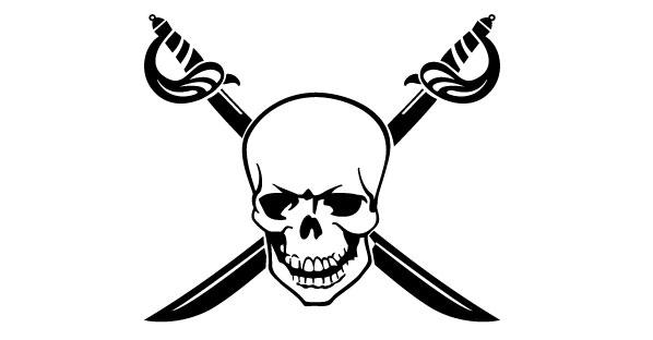 Crossed Swords and Skull Vector