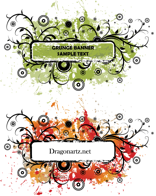 Free Grunge Text Banner Vector Graphics