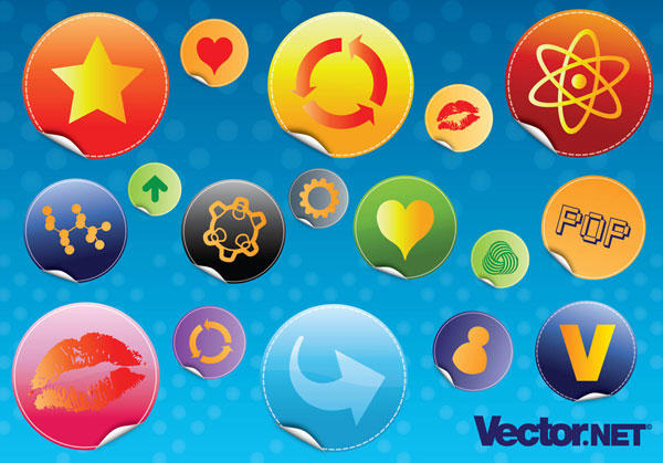 Glossy Design Badges