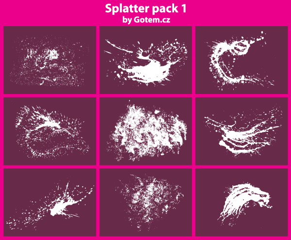 Free Vector Splatter Pack 01