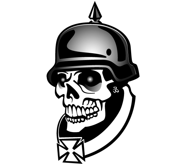 Soldier Skull Vector