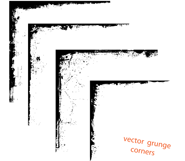 Vector Grunge Corner Designs Free Download