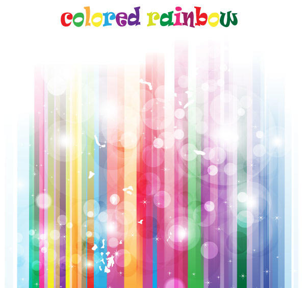 Colorful Abstract Rainbow Vector Background