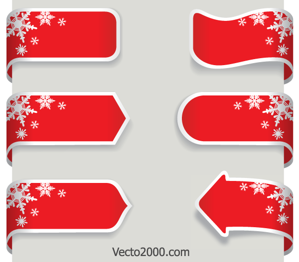 Christmas Ribbon Banner Vector