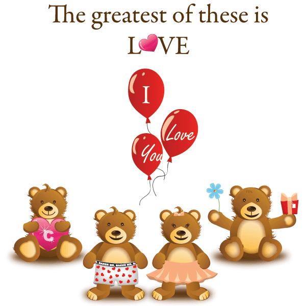 Love bears free vector