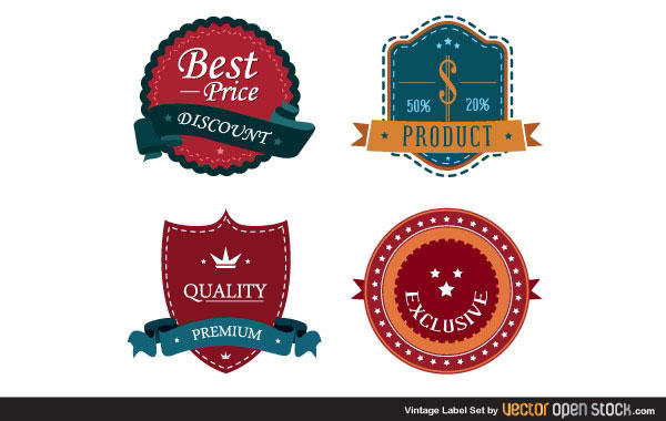 Free Vintage Label Vector Set