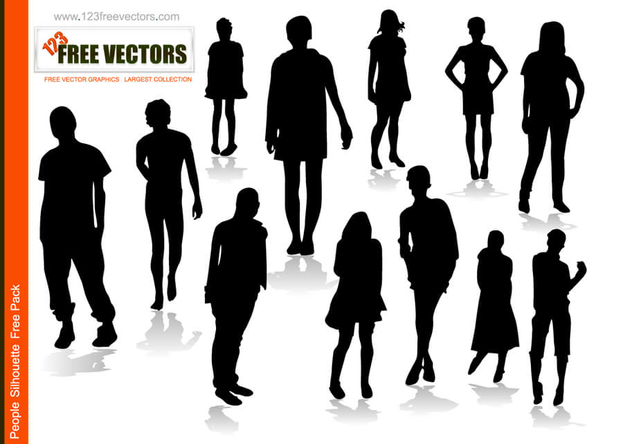  People  Silhouettes  Free Vector