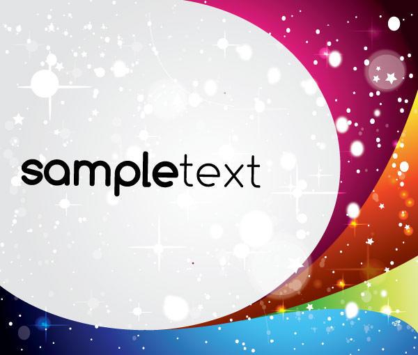Vector Colorful Abstract Background with Shining Stars
