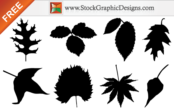 Free Autumn Leaf Silhouettes Vector