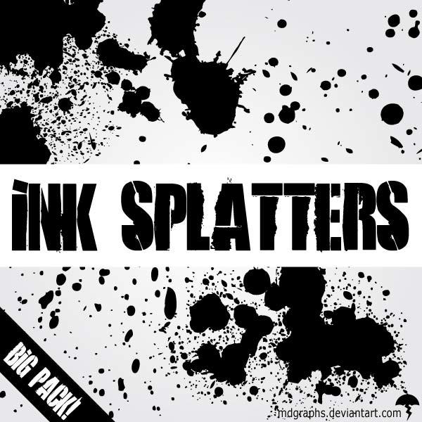 Ink Splatters Free Vector Pack