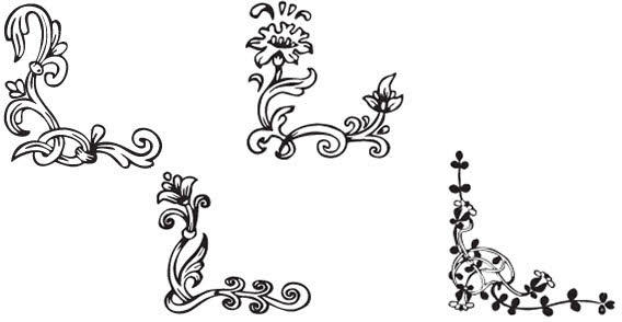 Floral Corner Vector Illustration