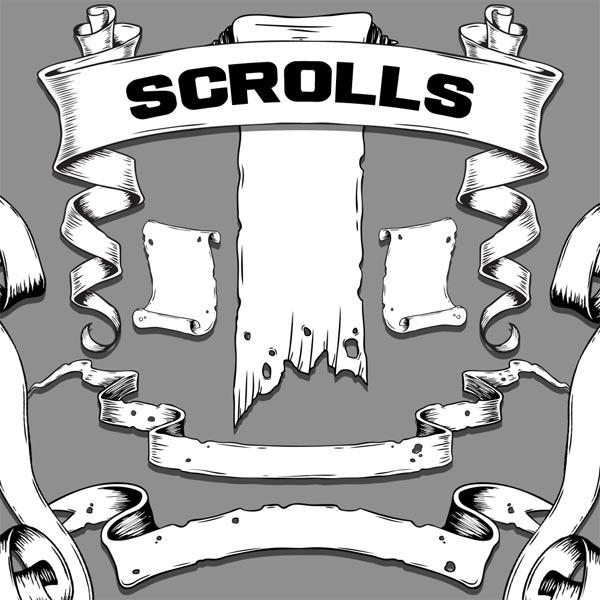 Free Hand Drawn Scroll Vector Graphics