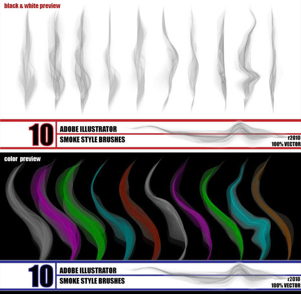 Smoke Illustrator Brushes Free Download