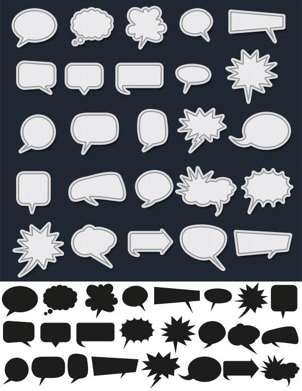 Free Dialogue Bubbles Vector Illustrator