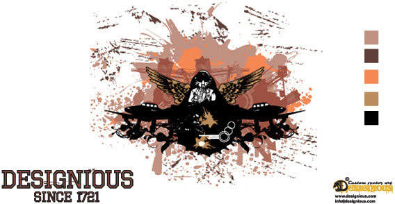 T-shirt Design Free Vector