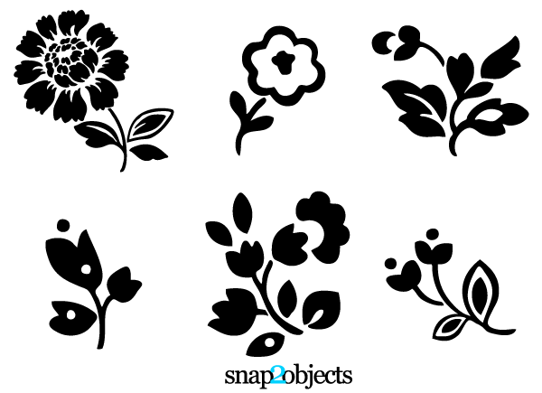 6 Floral Vector