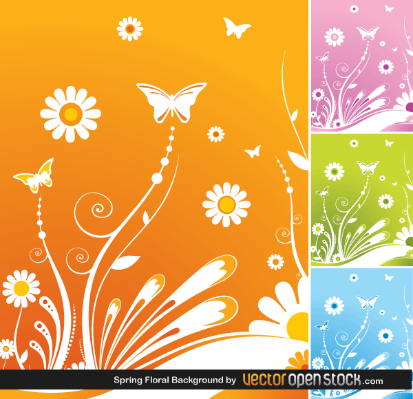 Free Vector Spring Flower Background