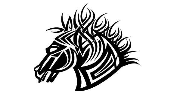 Tribal Horse Vector Image