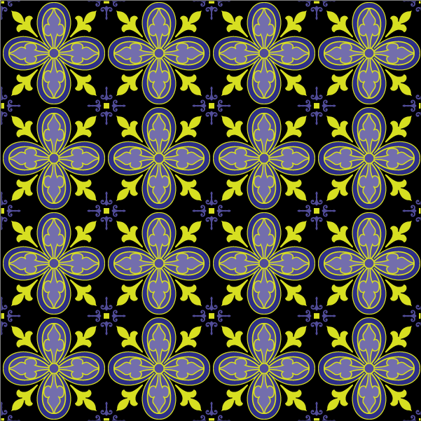 Free Ornate Tiles Seamless Pattern Vector Illustrator