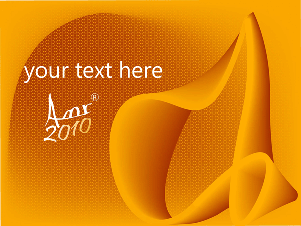 Orange hexagon background