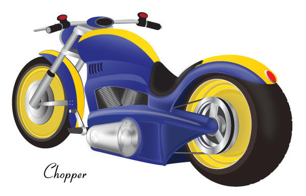 Chopper Motorcycle Vector Free