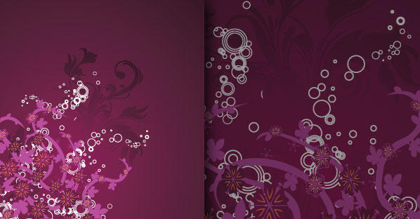 Grunge Floral Background Vector
