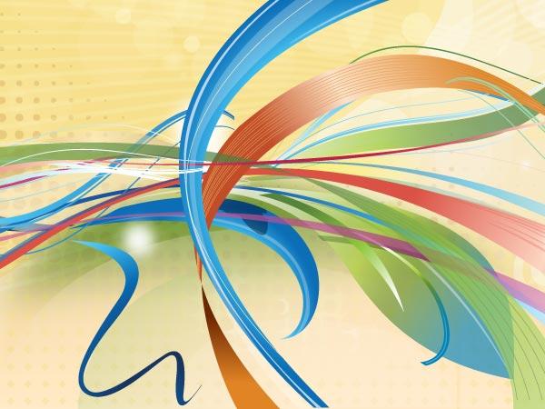 Colorful Ribbon Background Vector Free