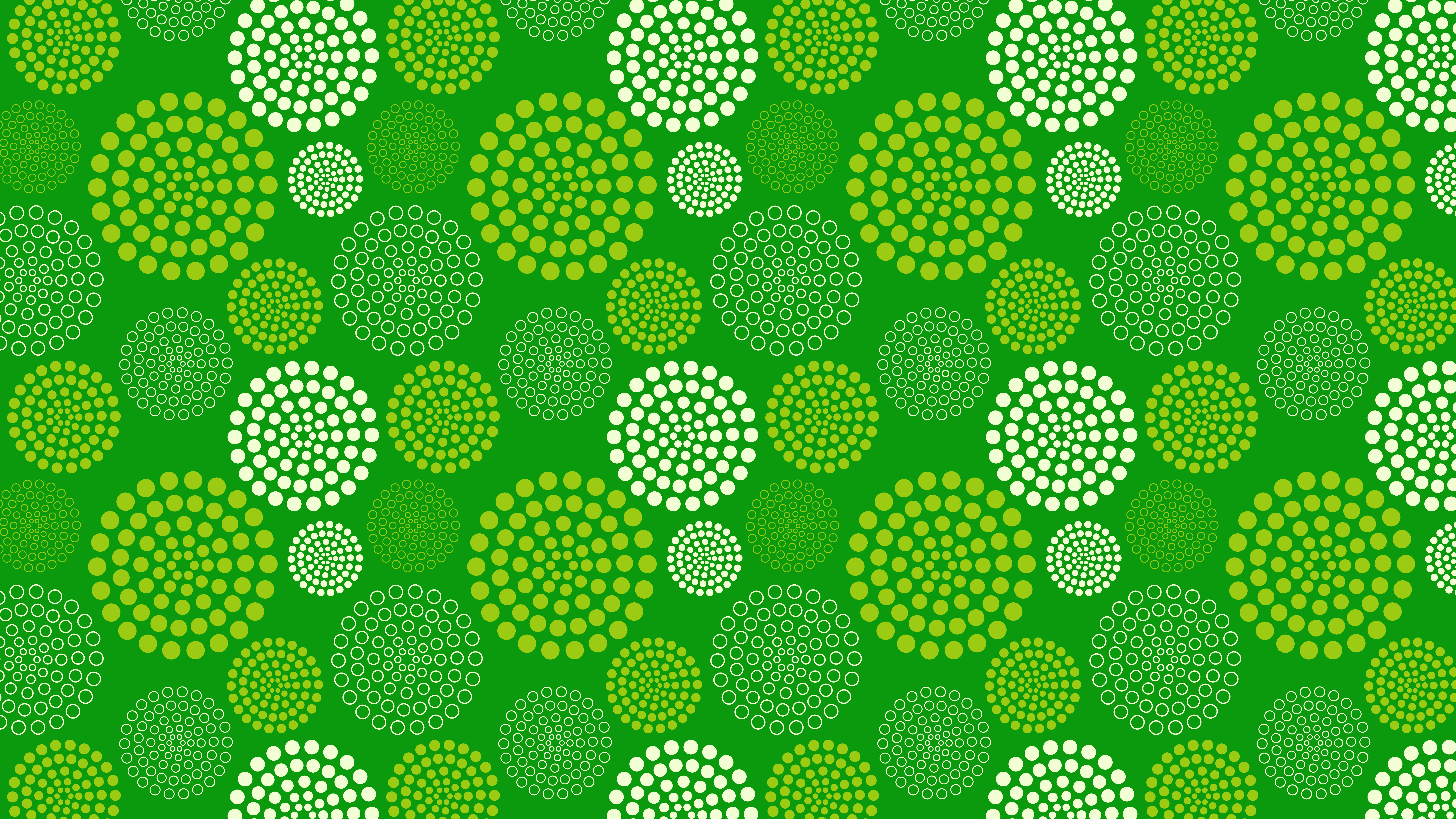 Free Green Dotted Concentric Circles Pattern