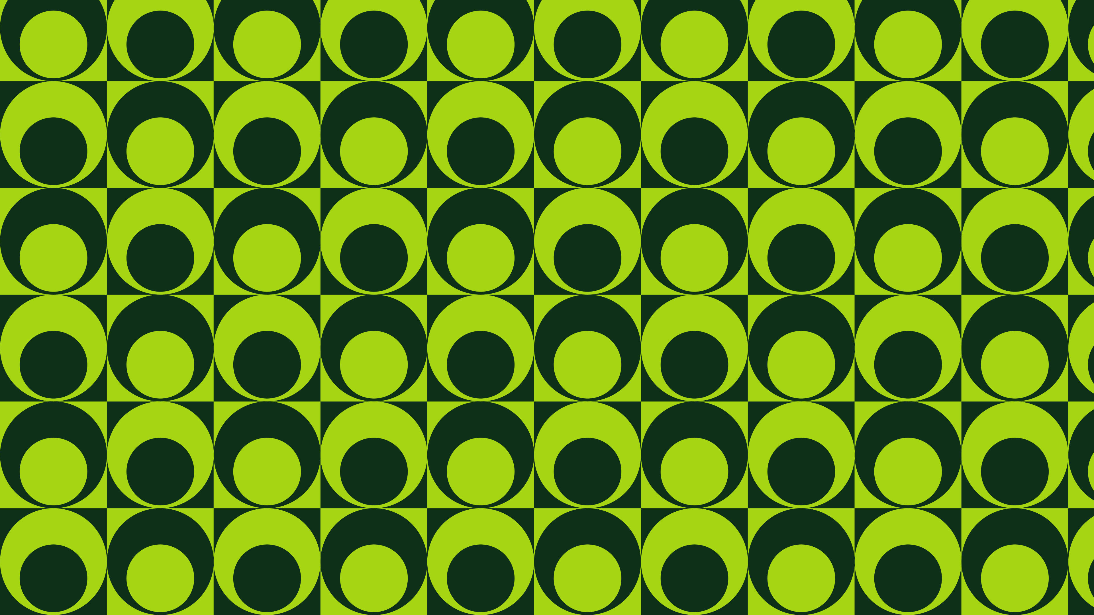 Dark Green Seamless Geometric Circle Pattern