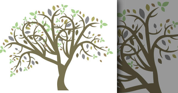 Free Vector Colorful Tree