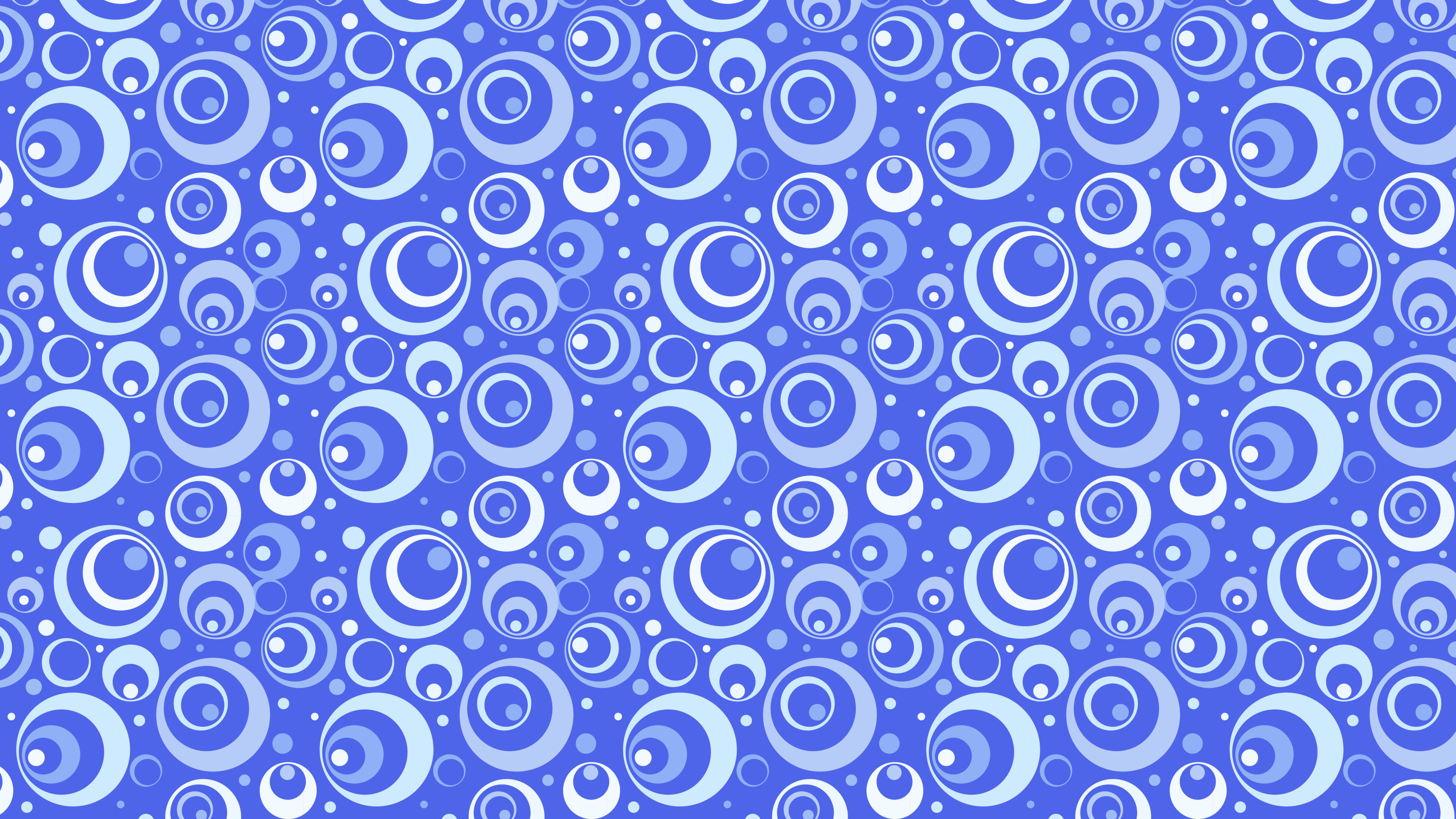 Cobalt Blue Seamless Circle Background Pattern