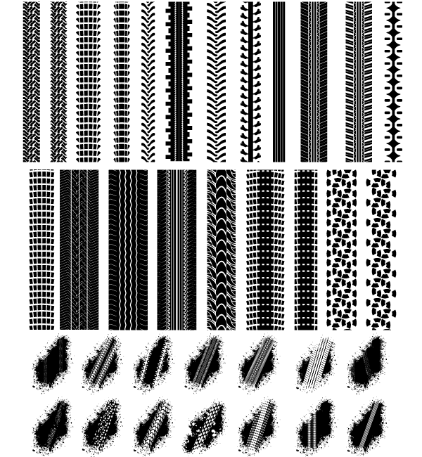 Free Tire Tracks Vector Image