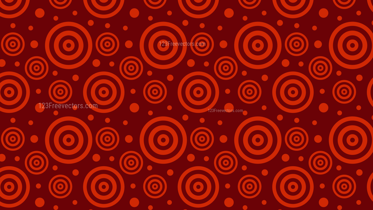 Dark Red Seamless Concentric Circles Background Pattern