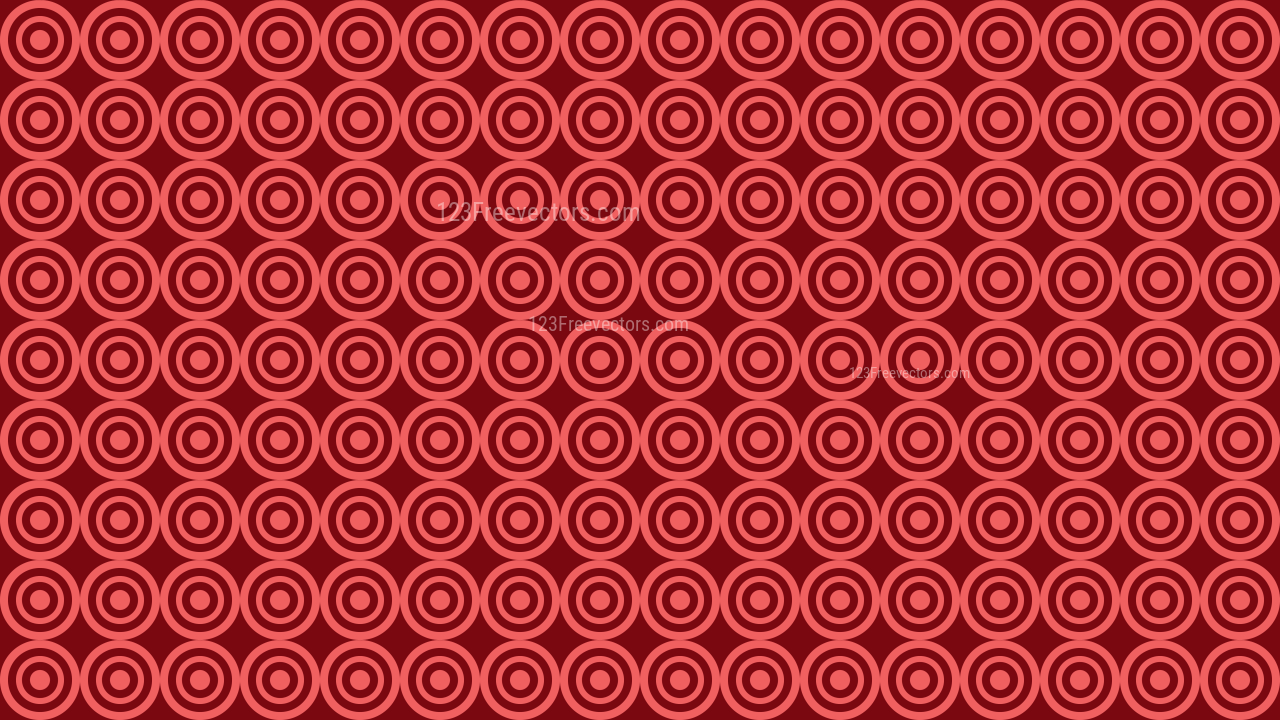 Red Seamless Concentric Circles Pattern Background Vector