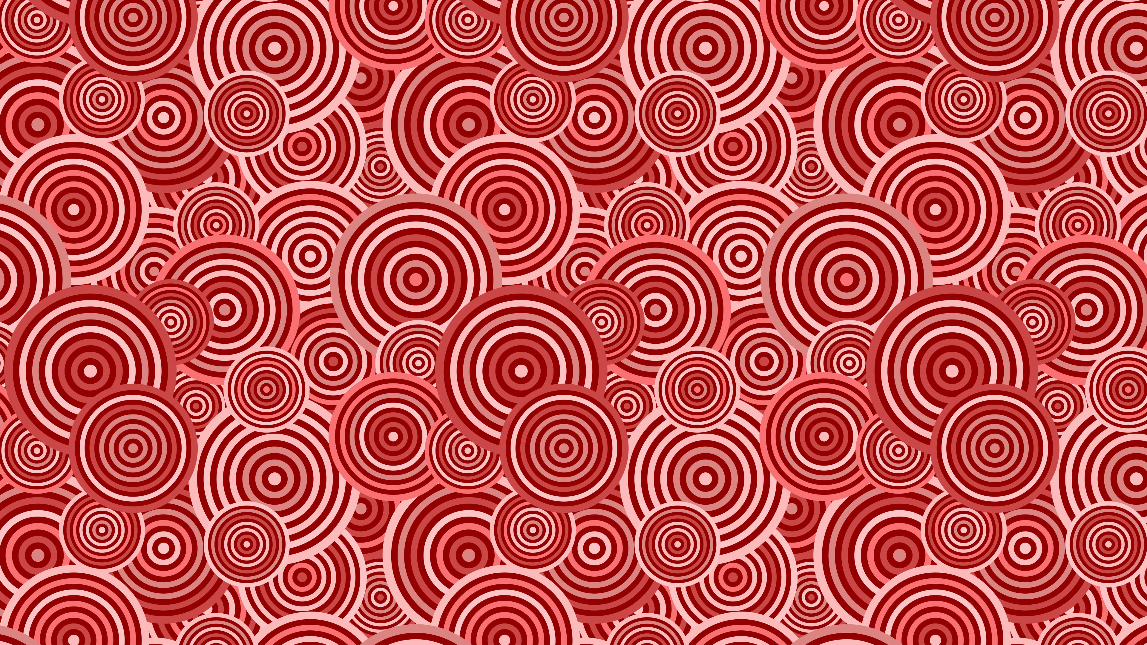 Free Red Seamless Geometric Overlapping Concentric Circles Pattern Graphic