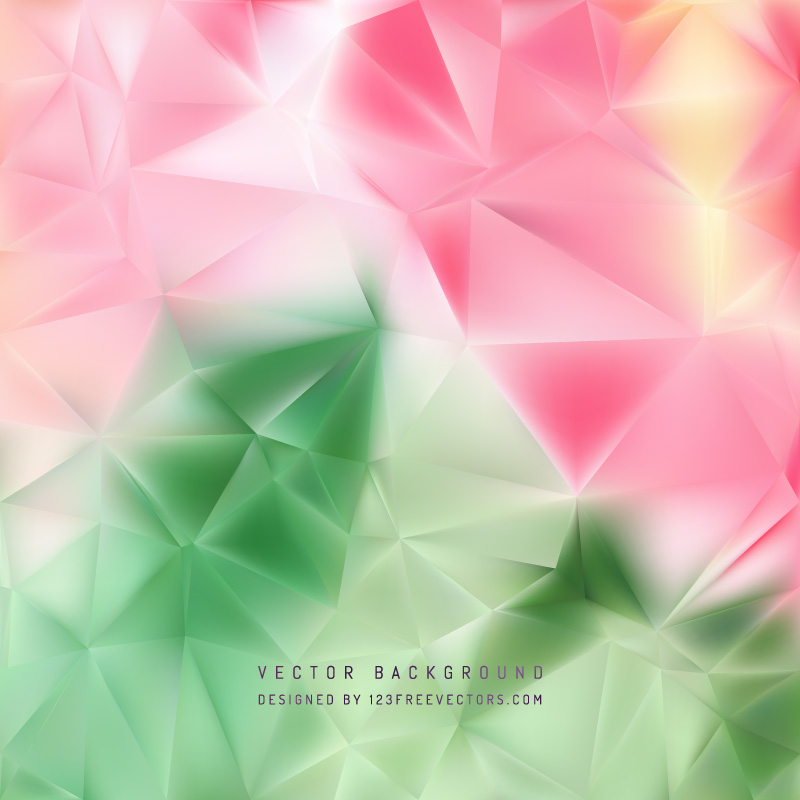 Light Red Green Polygon Triangle Pattern Background
