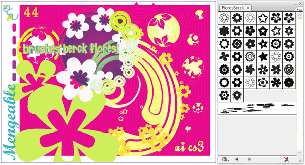 Free Flowers Illustrator Brushes