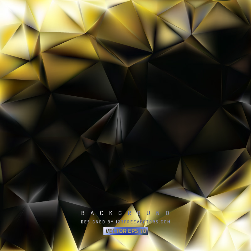 Black Yellow Polygonal Background Design
