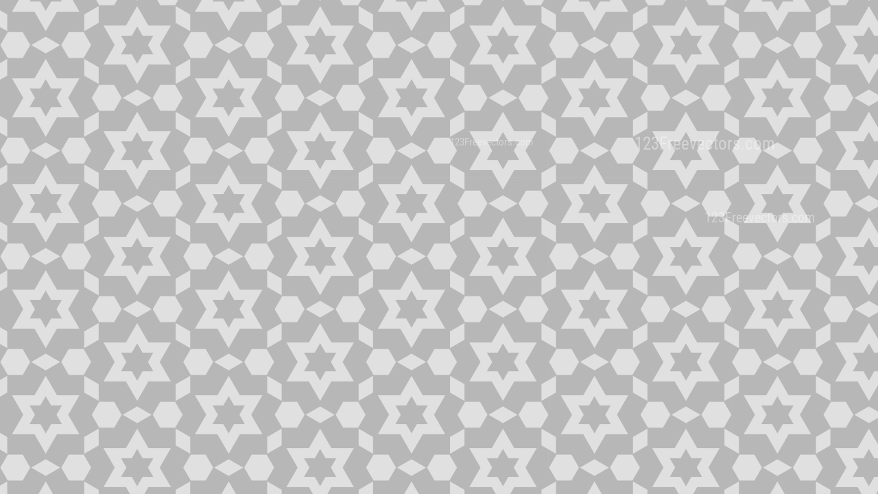 Light Grey Seamless Stars Background Pattern