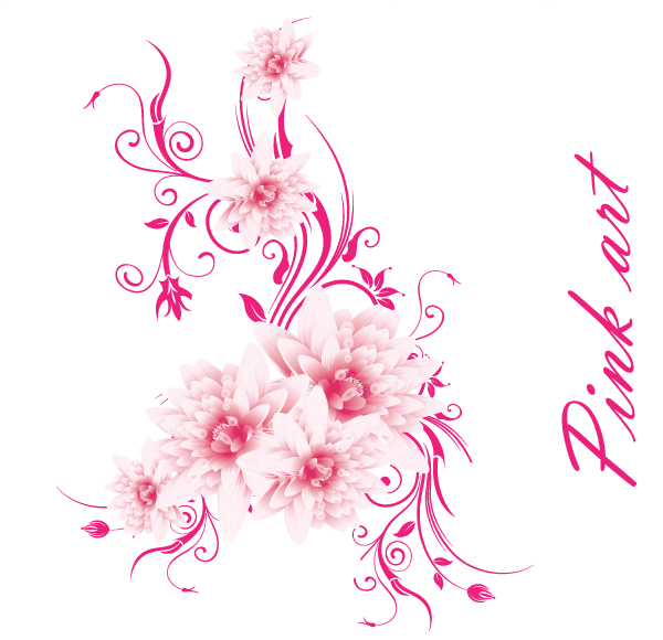 Free Vector Art – Lovely Pink Flowers