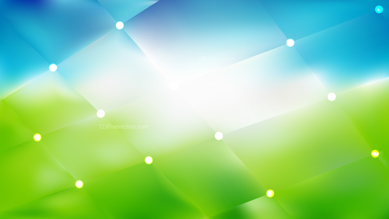 Abstract Blue and Green Bokeh Lights Background