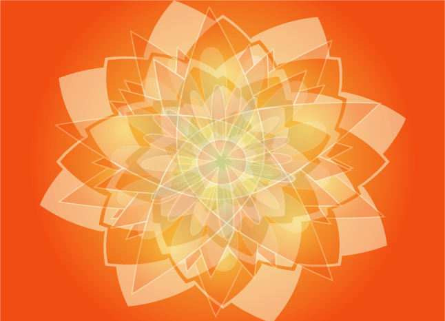 Rainbow red flowers vector