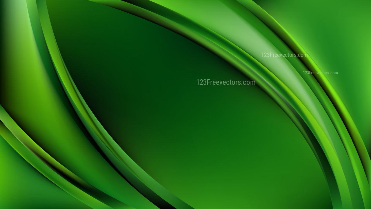 Dark Green Abstract Wave Background