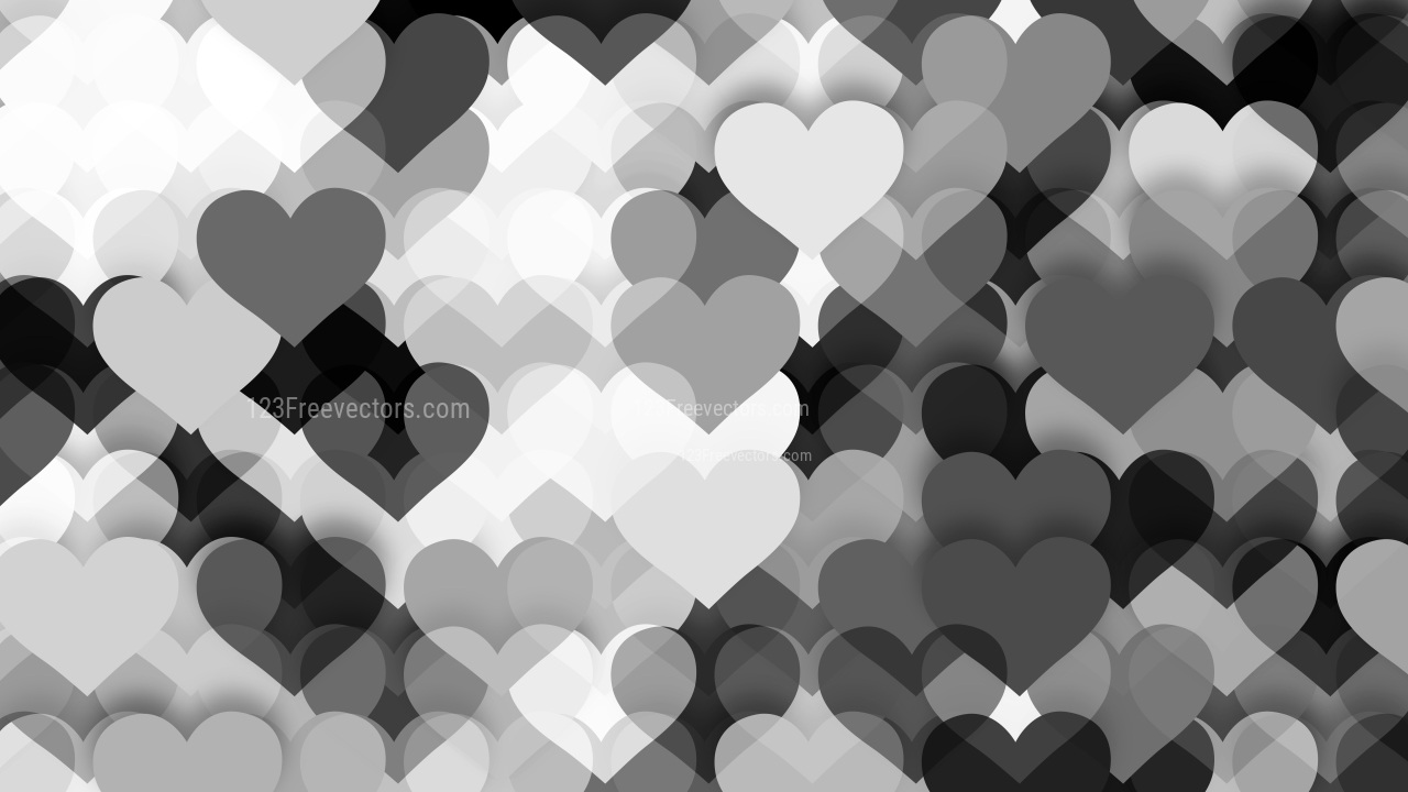 Black and White Heart Wallpaper Background