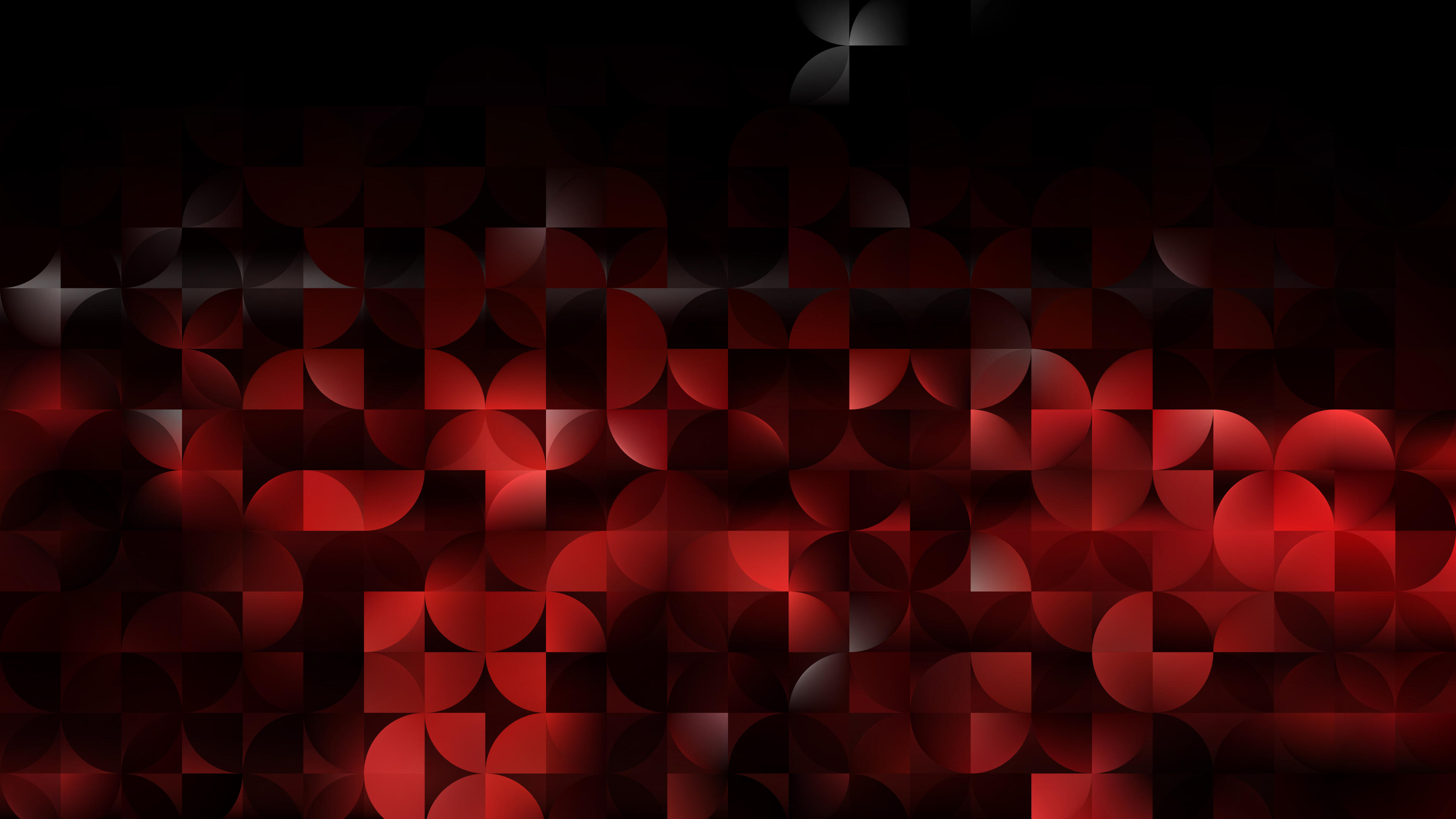Abstract Cool Red Quarter Circles Background Illustration