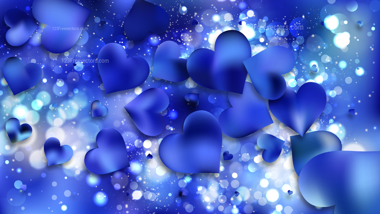 Blue Heart Wallpaper Background