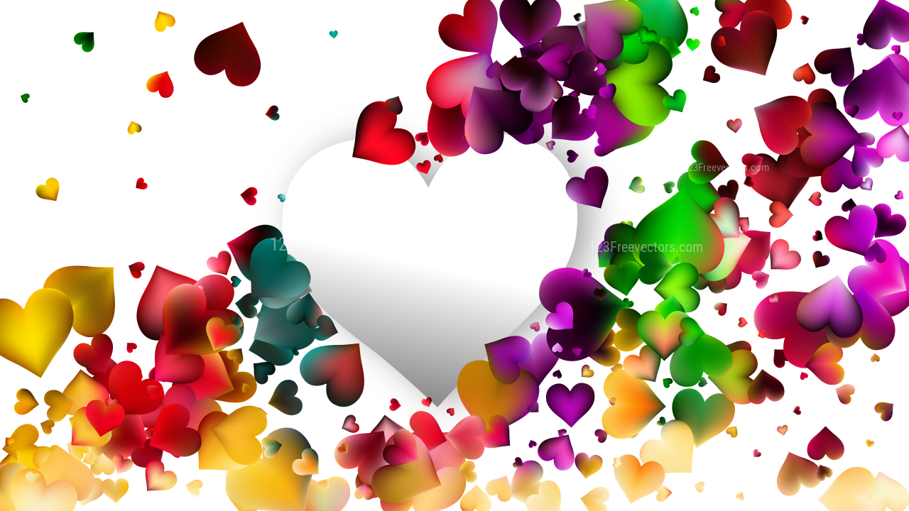 Colorful Valentines Background Vector Image