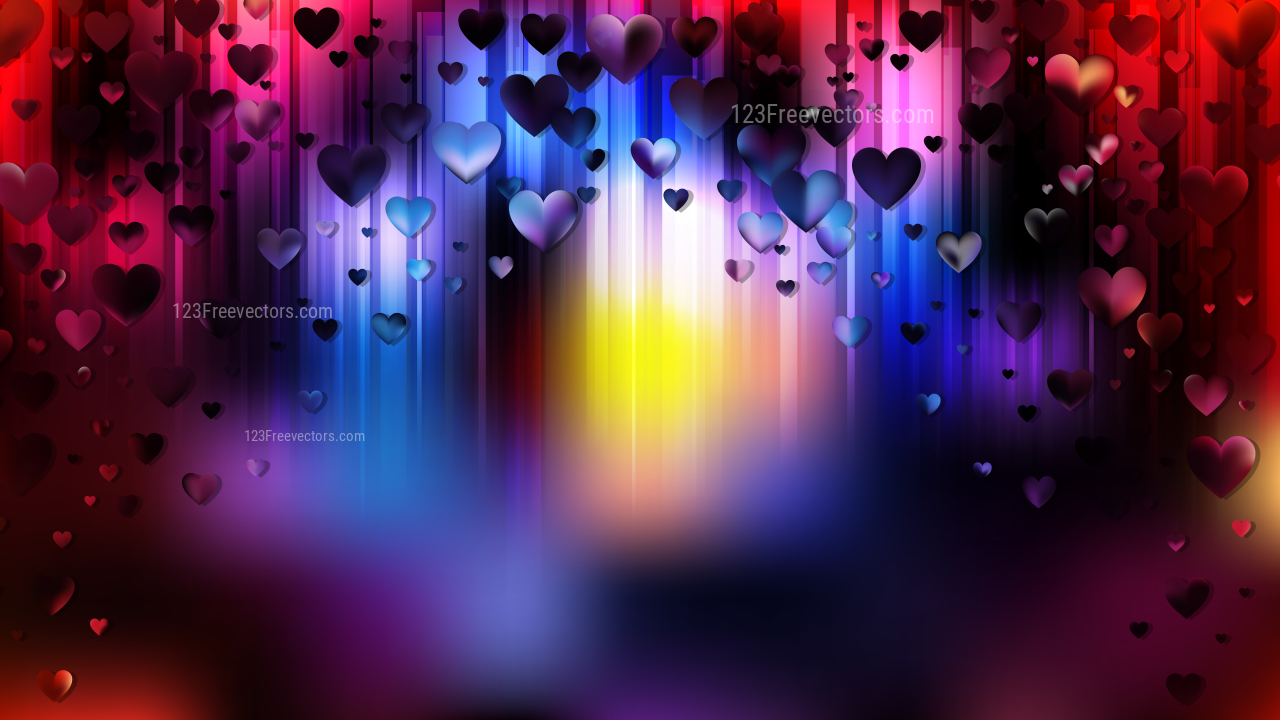 Dark Color Heart Wallpaper Background