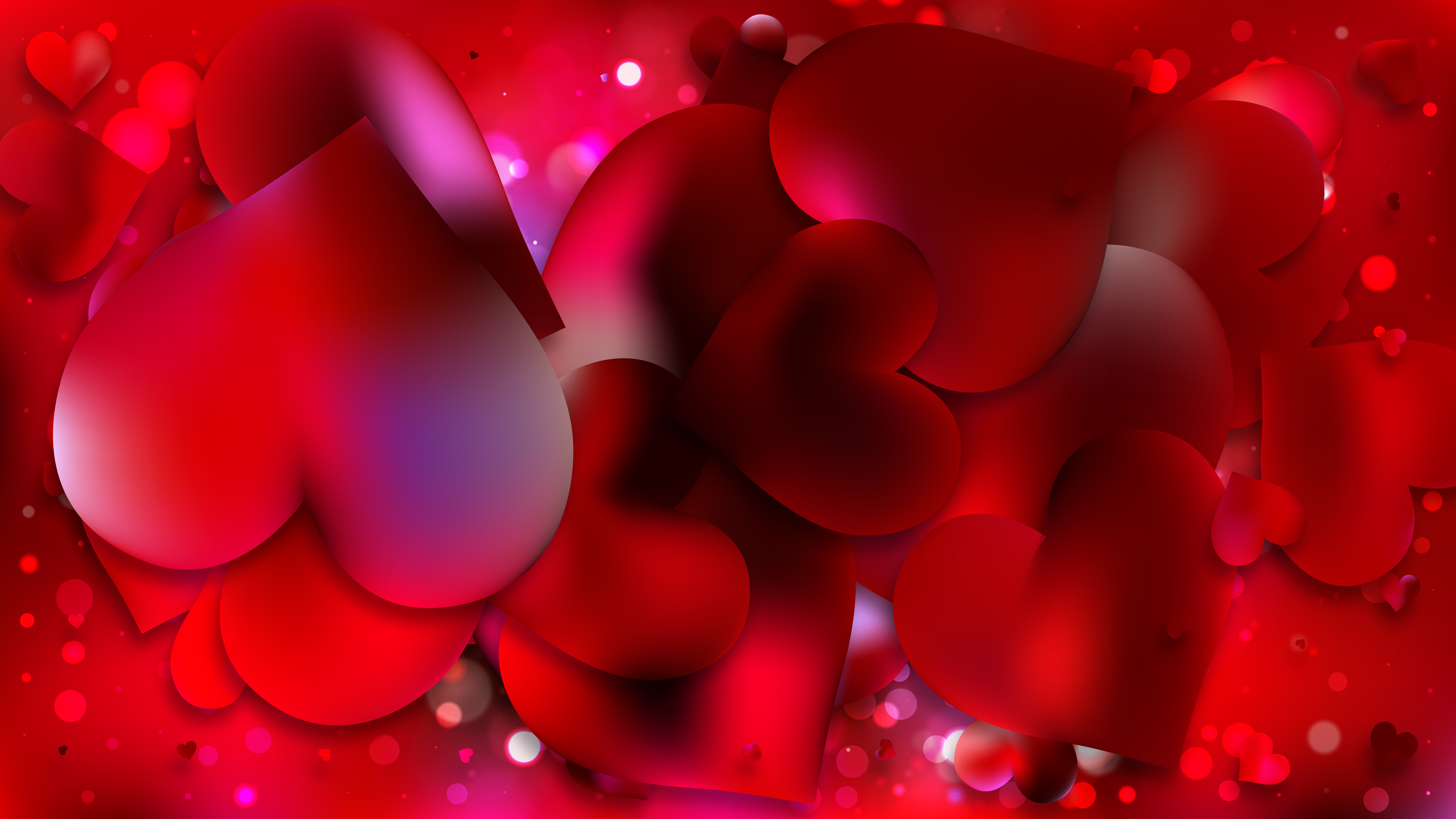 Red Crystal Heart in Black Background  HD Wallpapers